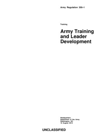 Training Army Training And Leader Development - Fort Sill
