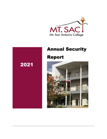 Annual Security Report - Mt. San Antonio College