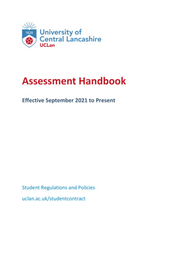 Assessment Handbook 2122 - University Of Central Lancashire