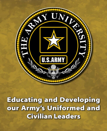 Educating And Developing Our Army's Uniformed And Civilian Leaders