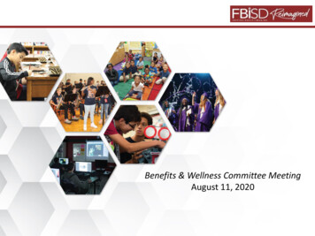 Benefits & Wellness Committee Meeting August 11, 2020