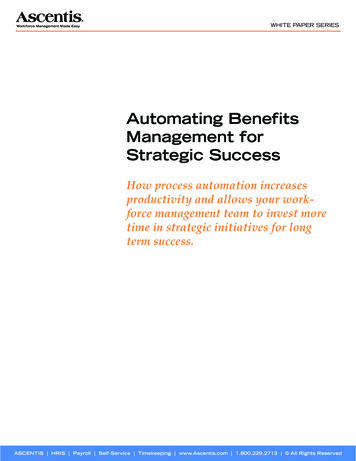 Automating Benefits Management For Strategic Success - Ascentis