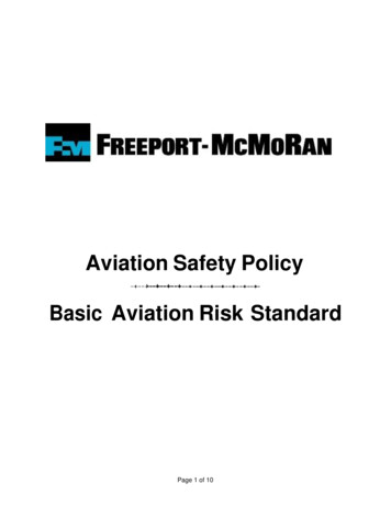 Aviation Safety Policy Basic Aviation Risk Standard