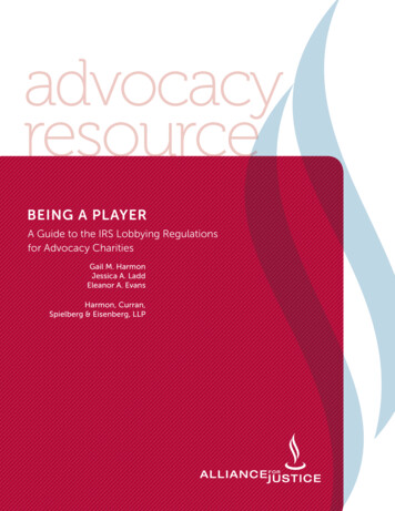 BEING A PLAYER - Bolder Advocacy