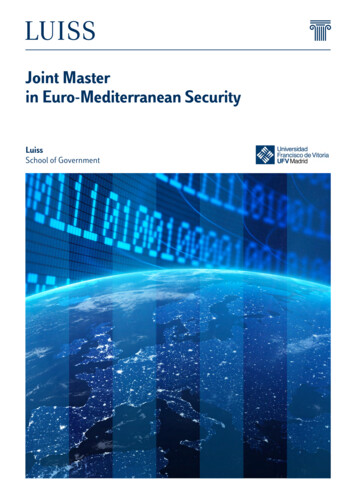 Joint Master In Euro-Mediterranean Security