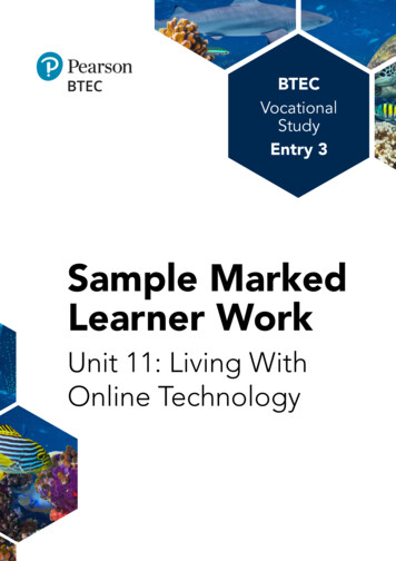 Sample Marked Learner Work - Edexcel