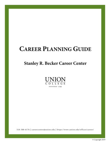 CAREER PLANNING GUIDE - Union College