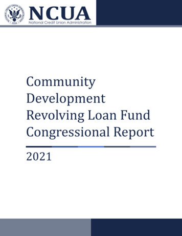 Community Development Revolving Loan Fund Congressional Report