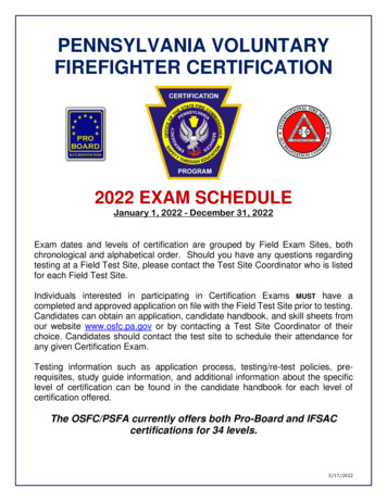 Pennsylvania Voluntary Firefighter Certification
