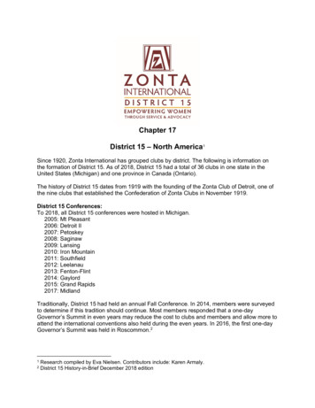 Chapter 17 District 15 - North America - Zonta International