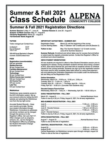 Summer & Fall 2021 Class Schedule - Discover.alpenacc.edu