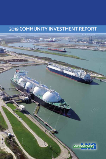 2019 COMMUNITY INVESTMENT REPORT - Freeport LNG
