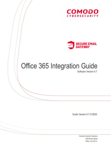 Office 365 Integration Guide - Comodo Cybersecurity