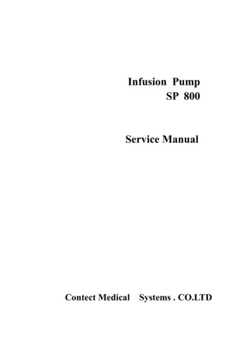 Infusion Pump SP 800 Service Manual - Frank's Hospital Workshop