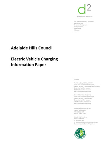 Adelaide Hills Council Electric Vehicle Charging Information Paper