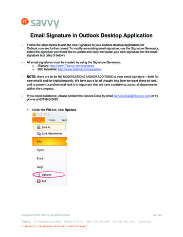 Email Signature In Outlook Desktop Application