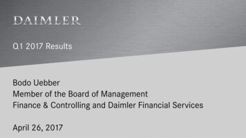 Results For Q1 2017 - Mercedes-Benz