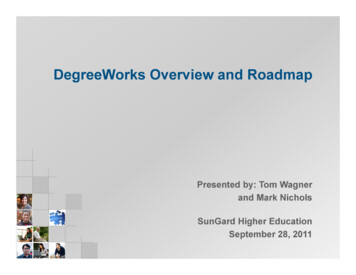 DegreeWorks Overview And Roadmap - USG