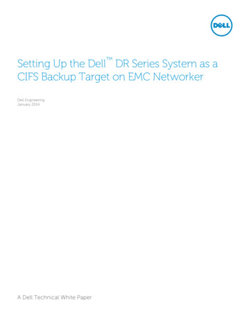 EMC Networker - Setting Up The Dell DR Series System As A CIFS Backup .