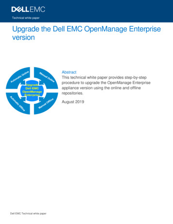 Upgrade The Dell EMC OpenManage Enterprise Version