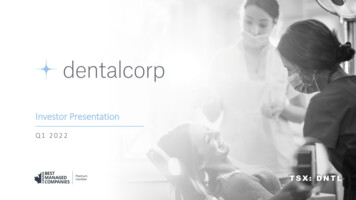 Dentalcorp Investor Presentation