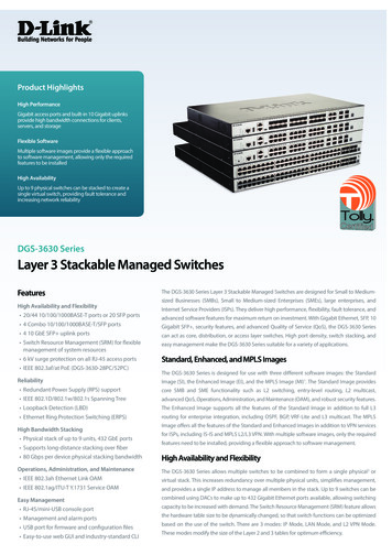Layer 3 Stackable Managed Switches - Dlink-me 