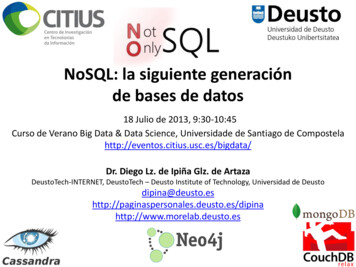 NoSQL: La Siguiente Generación De Bases De Datos - USC