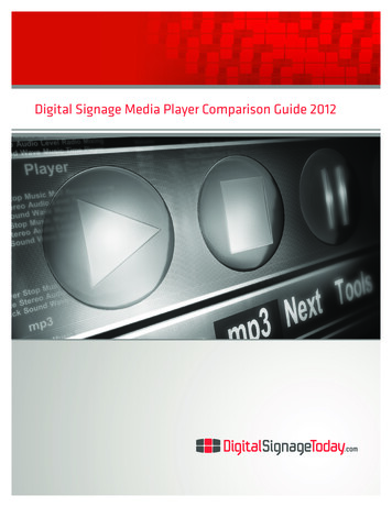Digital Signage Media Player Comparison Guide 2012