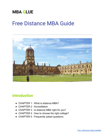 Free Distance MBA Guide