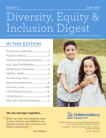 Edition 2 June 2021 Diversity, Equity & Inclusion Digest