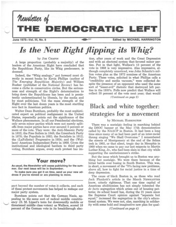 Is Th;e New Right Flipping Whig? - Democratic Left
