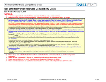 EMC NetWorker Hardware Compatibility Guide - Dell USA