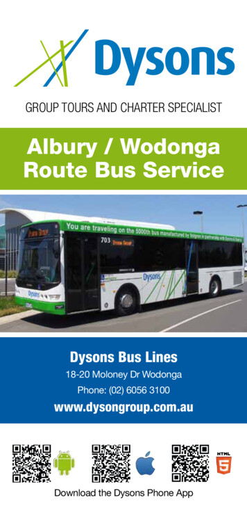 Albury / Wodonga Route Bus Service - Dysons