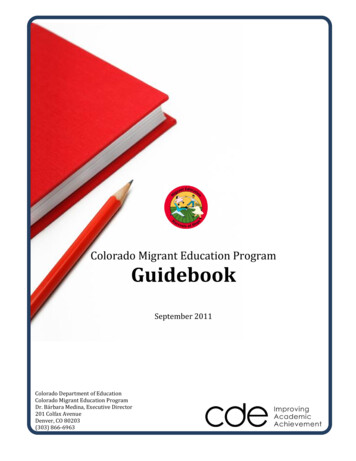 Colorado Migrant Education Program Guidebook