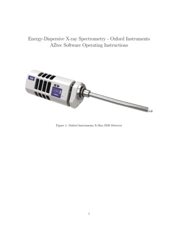 Energy-Dispersive X-ray Spectrometry - Oxford Instruments AZtec .