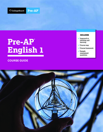 Pre-AP English 1 Course Guide - Finetune