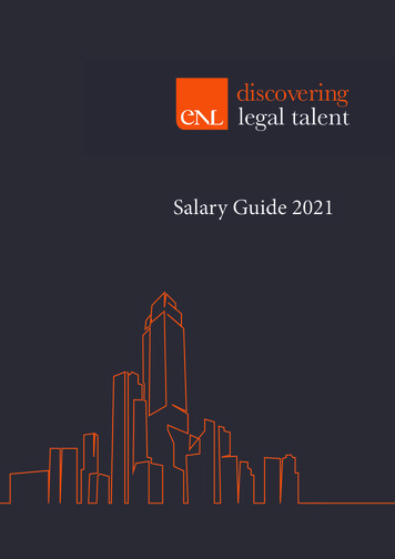 Salary Guide 2021 Salary Guide 20 - ENL Legal
