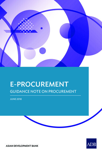 E-Procurement - Guidance Note On Procurement