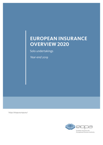 European Insurance Overview 2020 - EIOPA Home