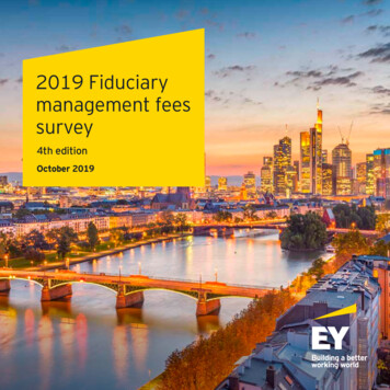 EY 2019 Fiduciary Management Fees Survey
