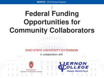 Federal Funding Opportunities For Community Collaborators - NEAFCS