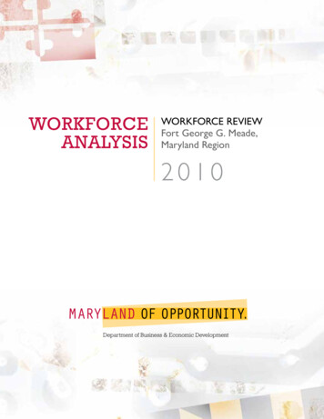 Workforce Workforce RevieW Maryland Region 2010