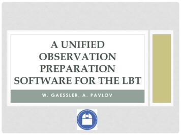 A Unified Observation Preparation Software For The Lbt