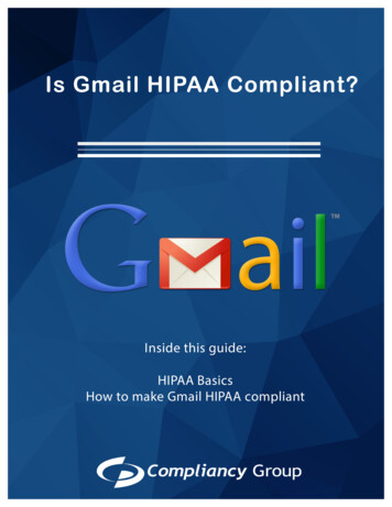 Is Gmail HIPAA Compliant