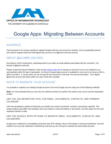 Google Apps Migrating Between Accounts - UAH