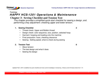 HAPPY HCS-1201 Operations & Maintenance 2. Tension Test Chapter 3 .