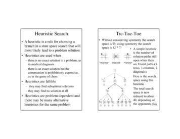 Heuristic Search Tic-Tac-Toe - Appalachian State University