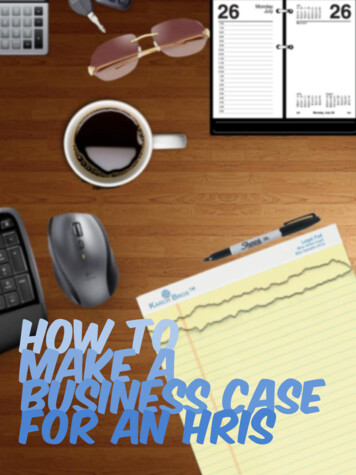 HOW TO MAKE A BUSINESS CASE For An Hris - Ascentis