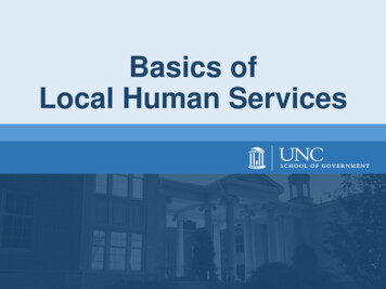 Basics Of Local Human Services - Sog.unc.edu