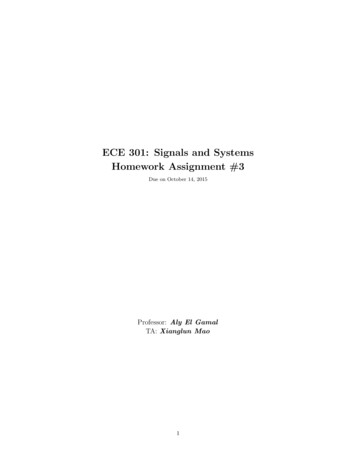 ECE 301: Signals And Systems Homework Assignment #3